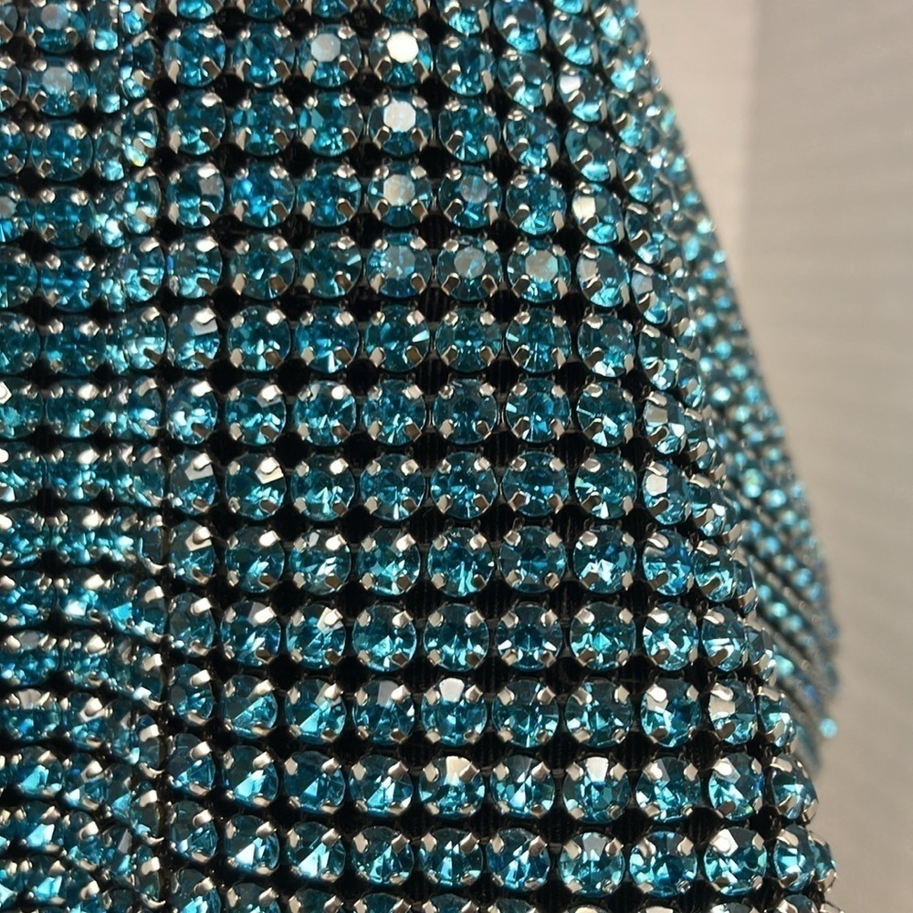Madison West Aurora Borealis Iridescent Rhinestone Evening Cocktail Bag New - Picture 5 of 7